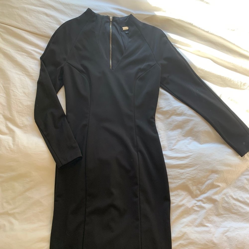 V-neck Midi Dress - Business Professional